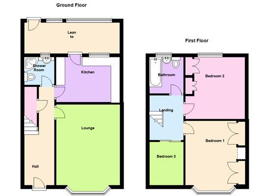 Floorplans For Shenstone Avenue, Hillmorton, Rugby