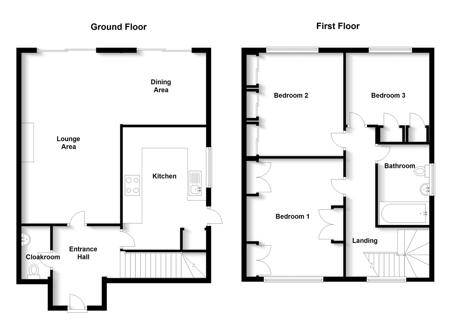 Floorplans For Shakespeare Gardens, Rugby