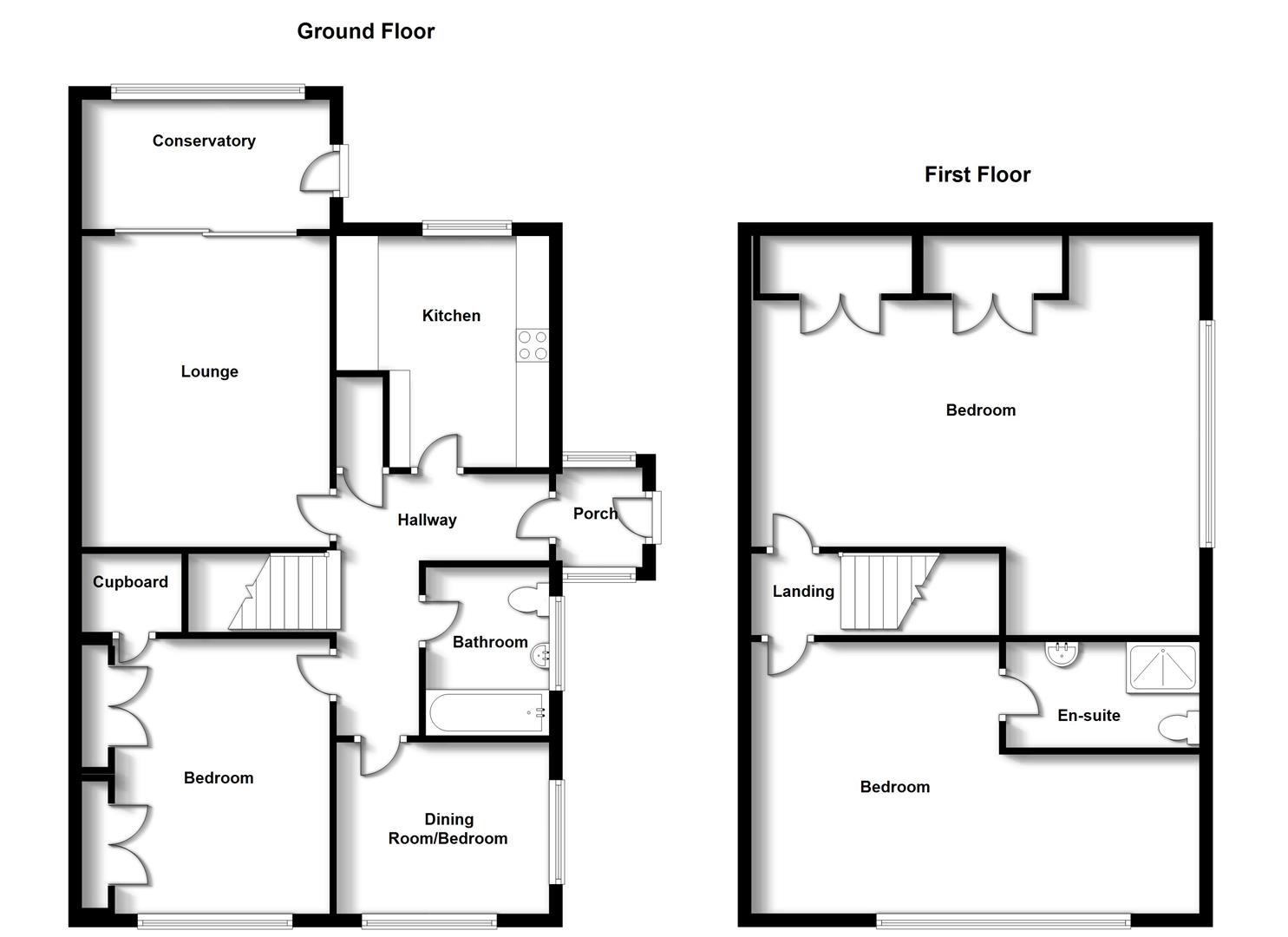 Floorplans For Anson Close, Bilton, Rugby