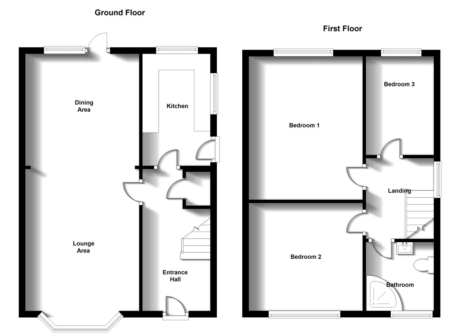 Floorplans For Hampden Way, Bilton, Rugby