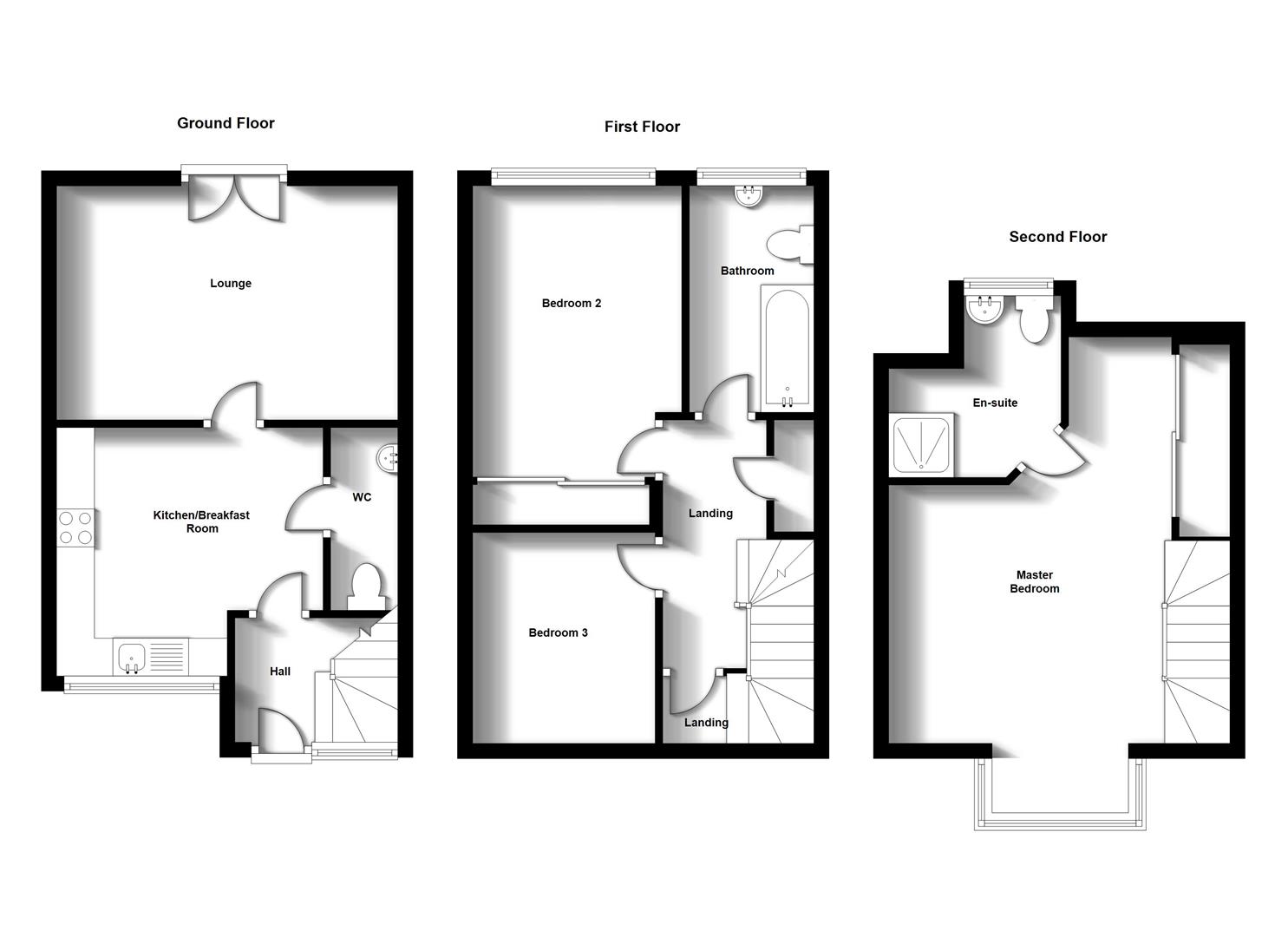 Floorplans For Dunsmore Court, Hillmorton, Rugby