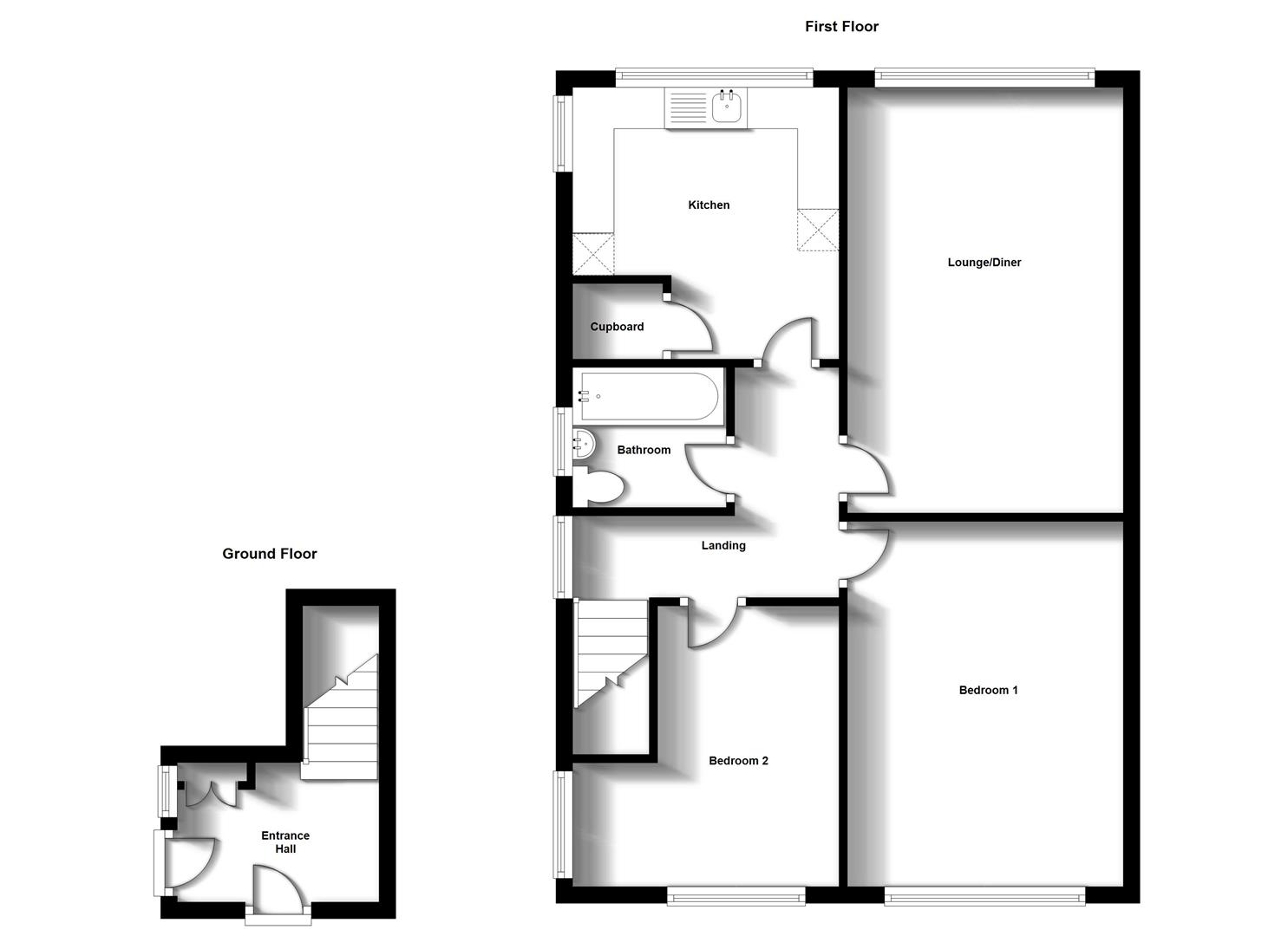 Floorplans For Freemantle Road, Bilton, Rugby