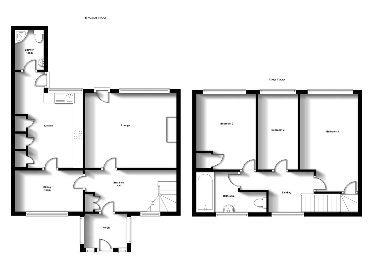 Floorplans For Lytham Road, Bilton, Rugby