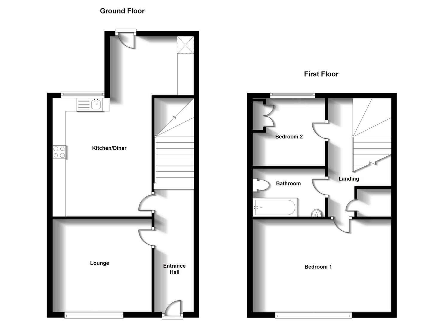 Floorplans For Victoria Street, New Bilton, Rugby