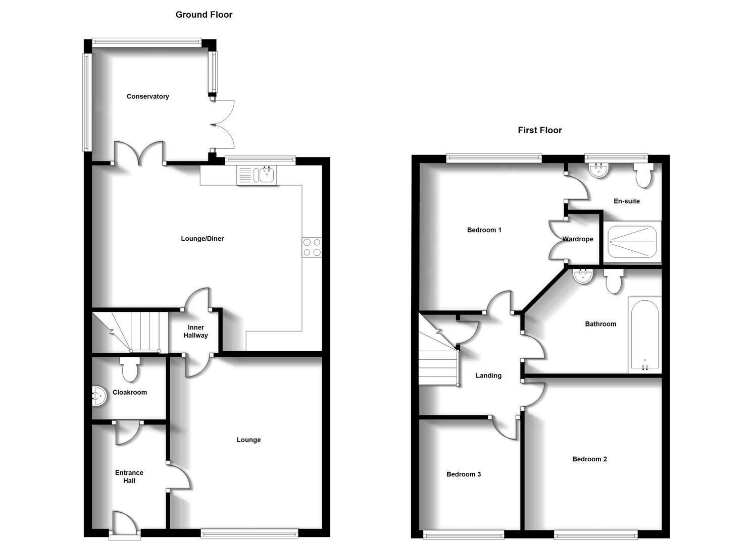 Floorplans For Mill Furlong, Coton Meadows, Rugby