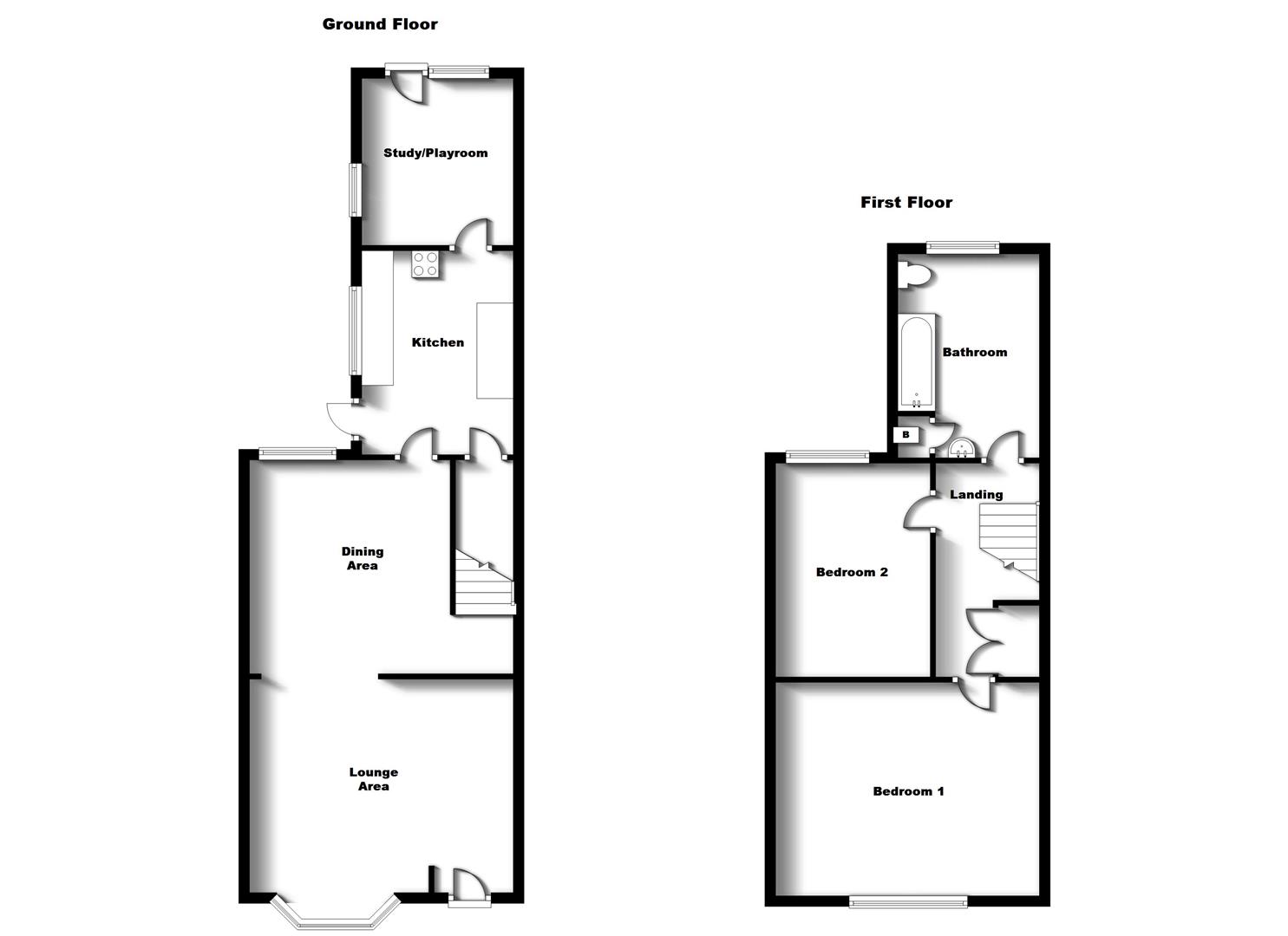 Floorplans For Bilton Road, Bilton, Rugby