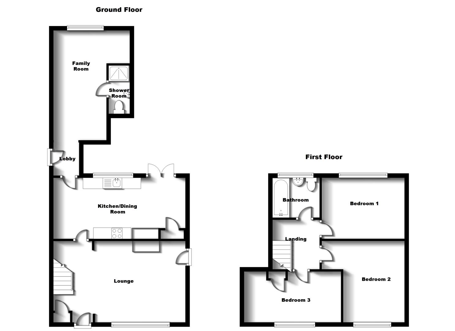 Floorplans For Lutterworth Road, Churchover, Rugby