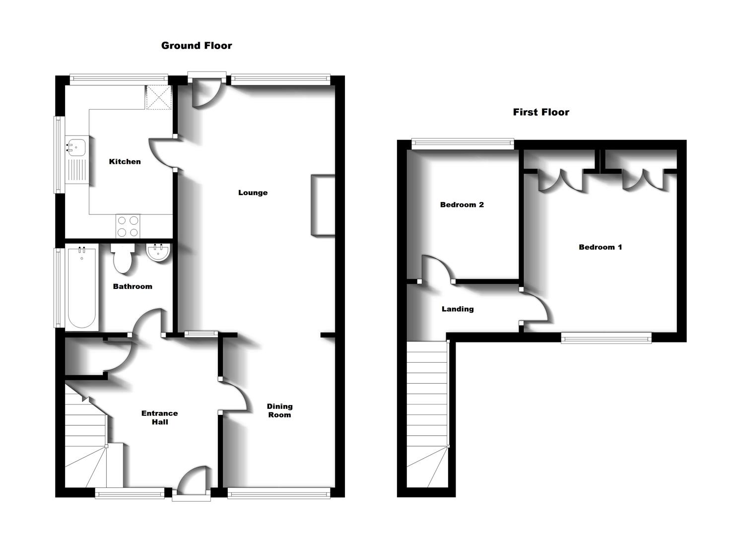 Floorplans For Firs Drive, Rugby