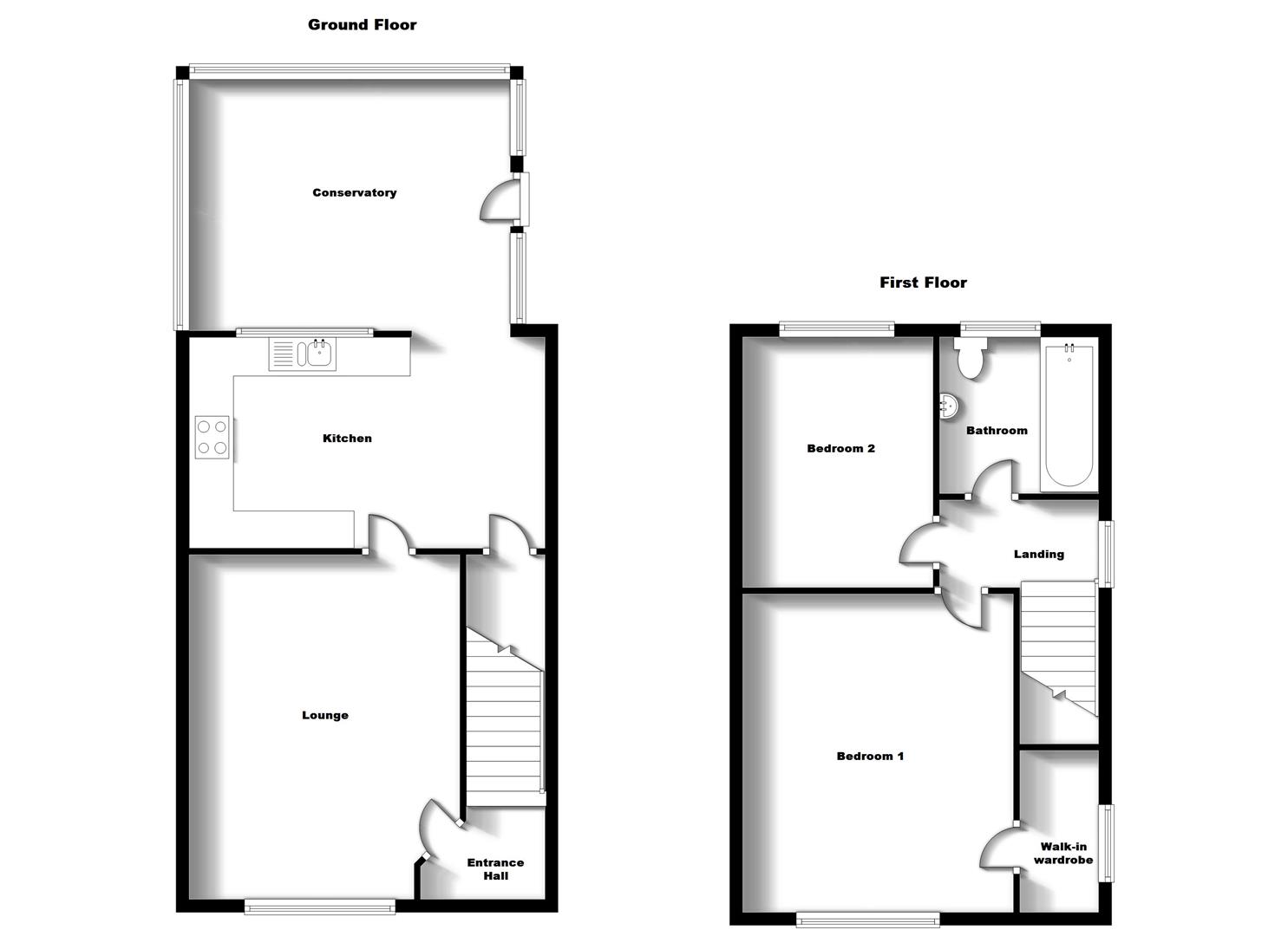 Floorplans For Ambrose Close, Waterside, Rugby