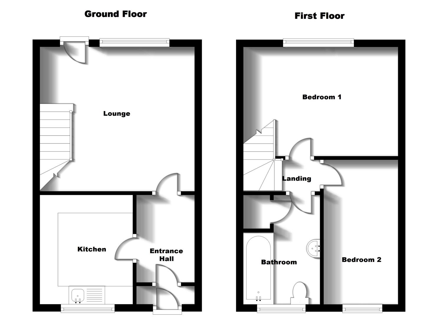 Floorplans For Keyes Drive, Bilton, Rugby