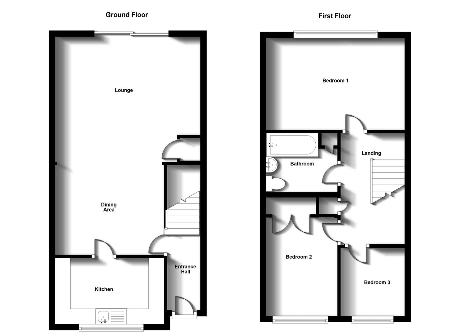 Floorplans For Frobisher Road, Bilton, Rugby