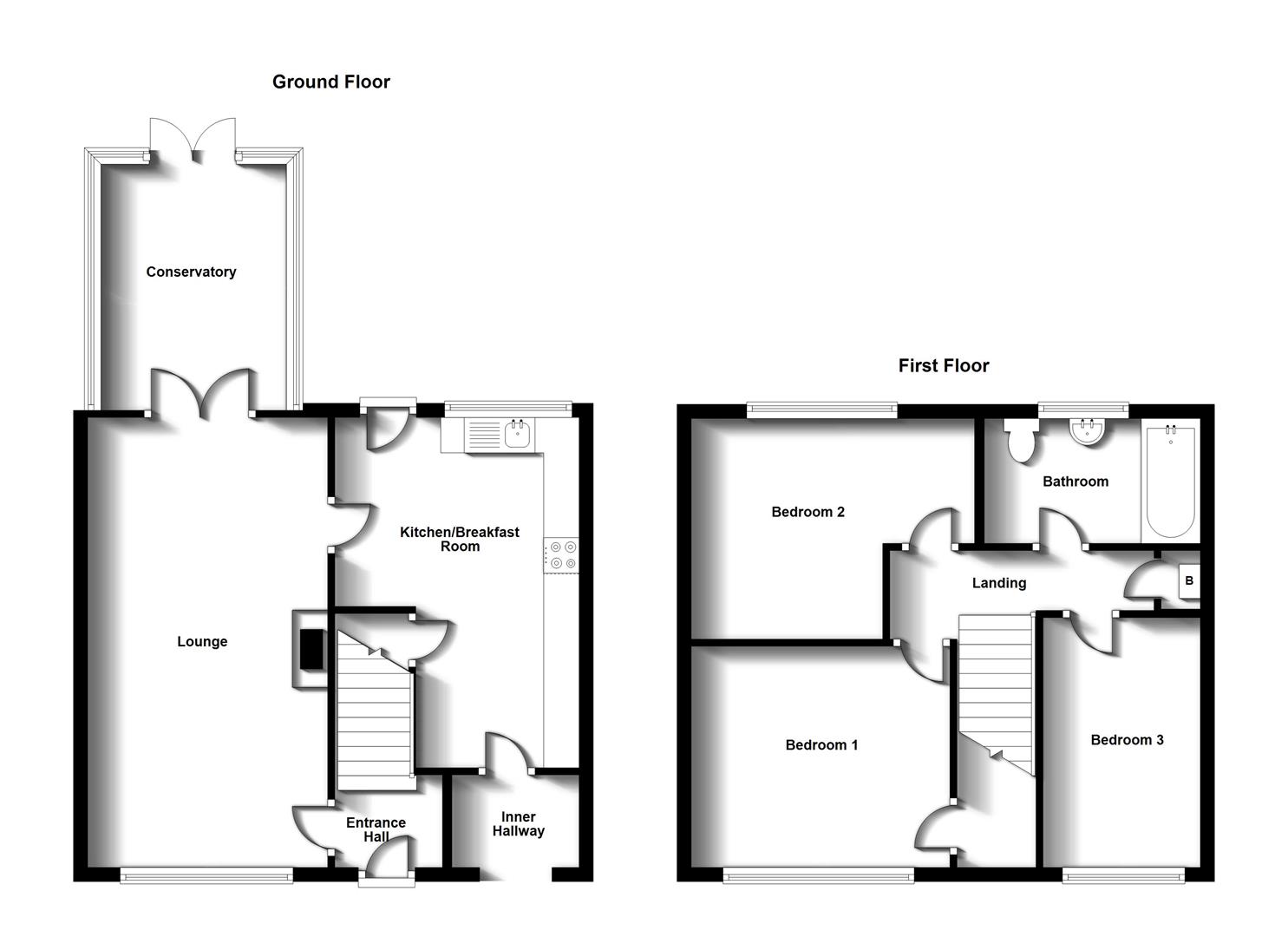 Floorplans For St. Andrews Crescent, Rugby