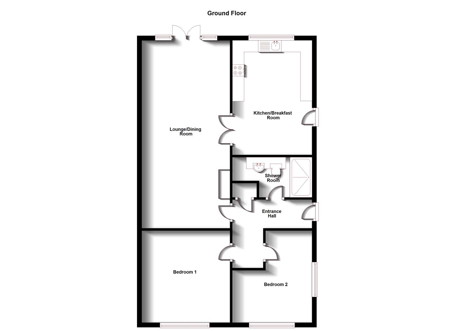 Floorplans For Hamlet Close, Woodlands, Rugby