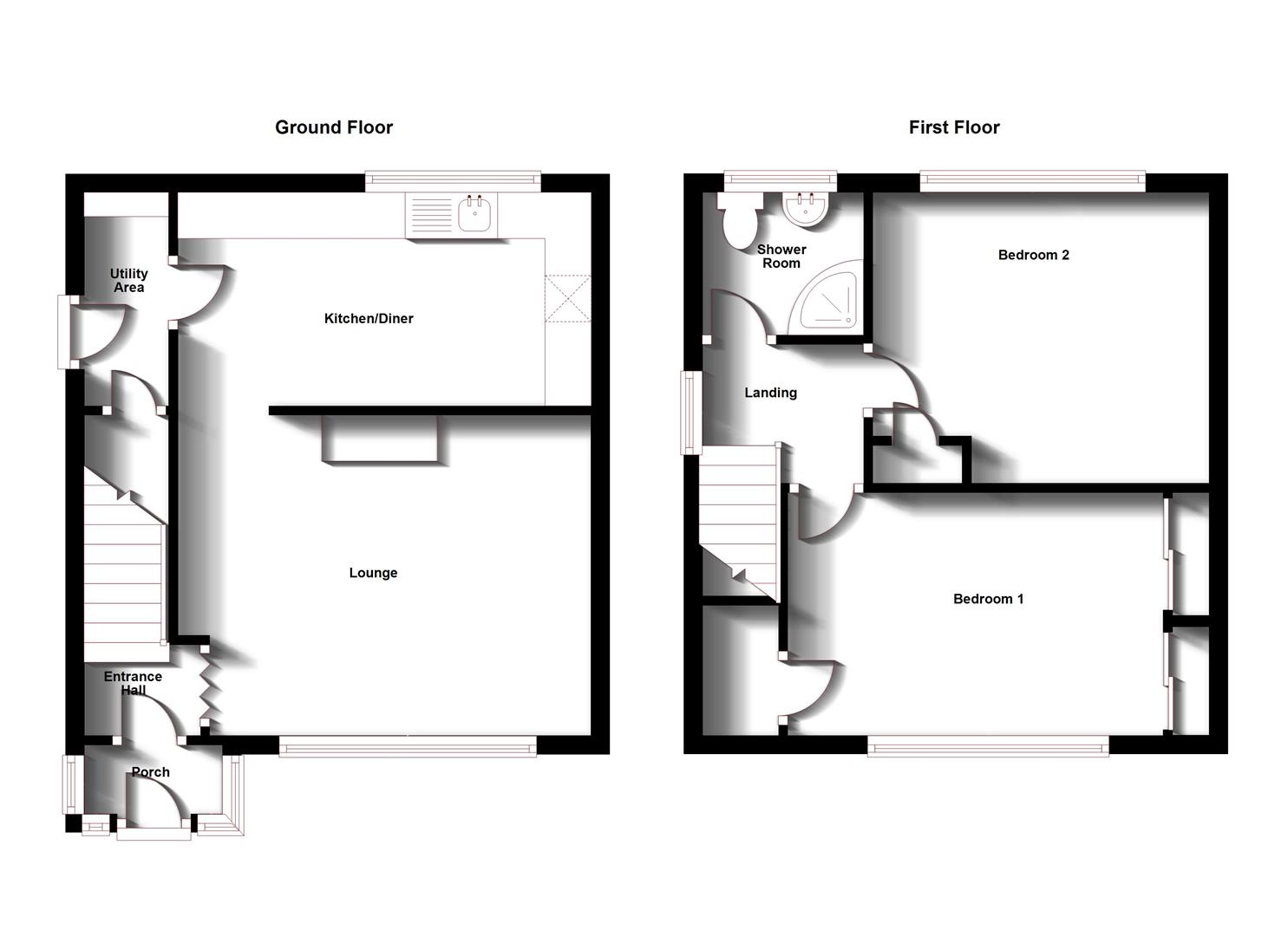 Floorplans For Rosewood Avenue, Rugby