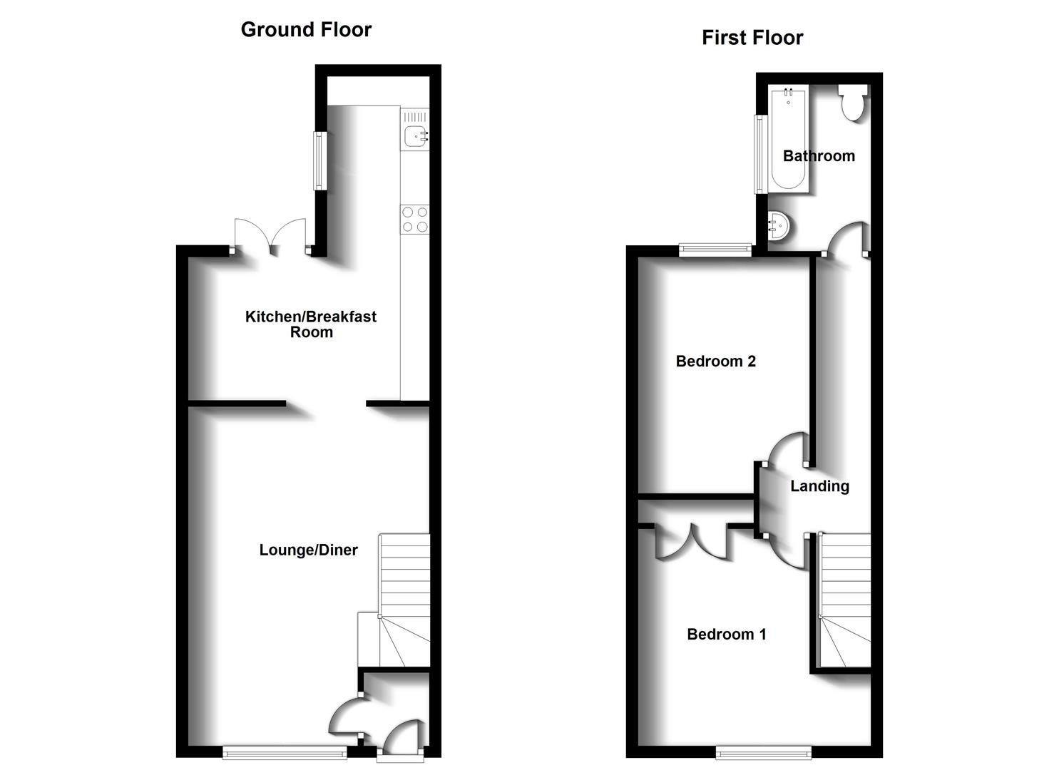 Floorplans For New Street, New Bilton, Rugby