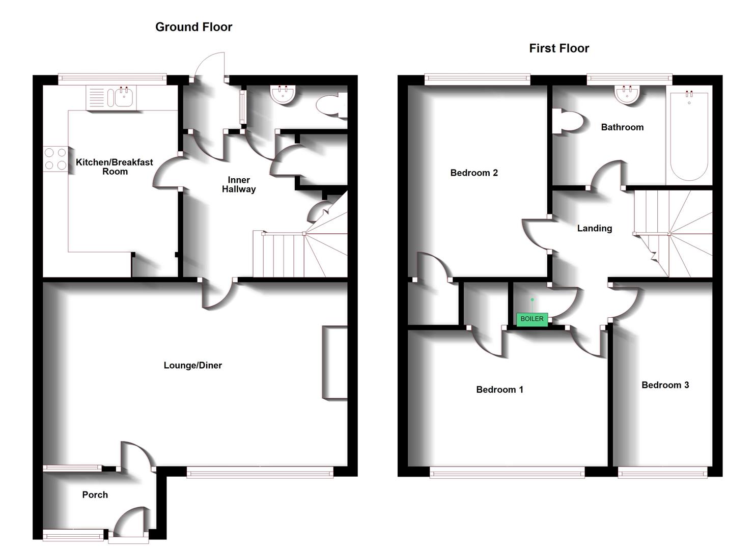 Floorplans For Cheshire Close, Bilton, Rugby