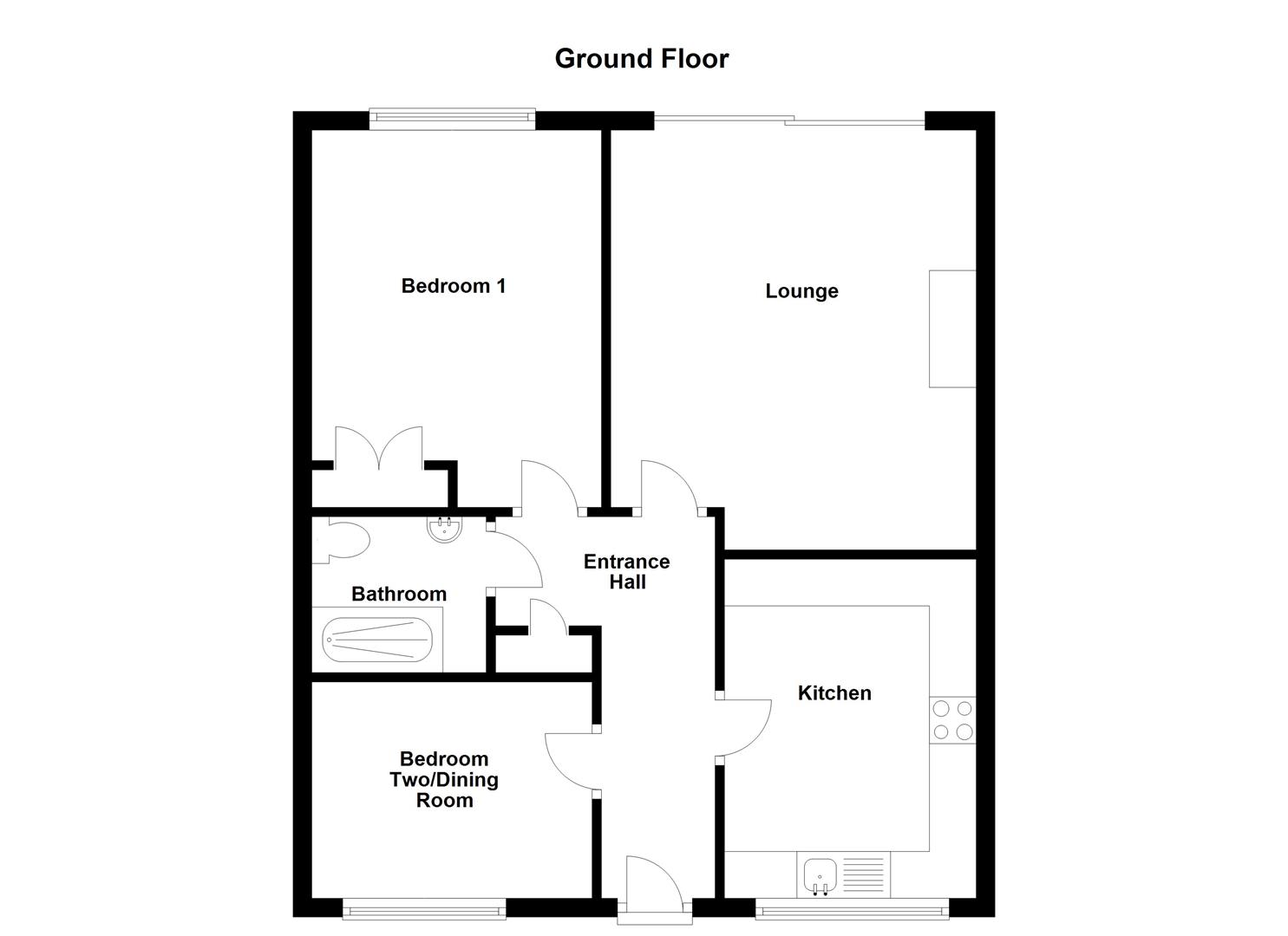 Floorplans For Ferrieres Close, Dunchurch, Rugby