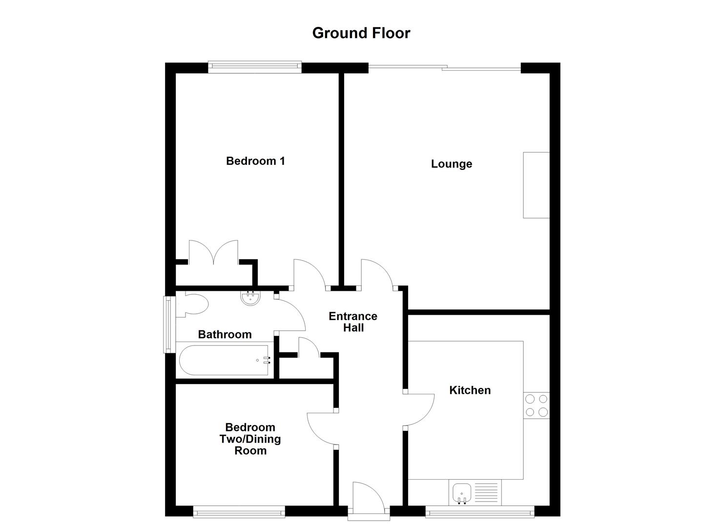 Floorplans For Ferrieres Close, Dunchurch, Rugby