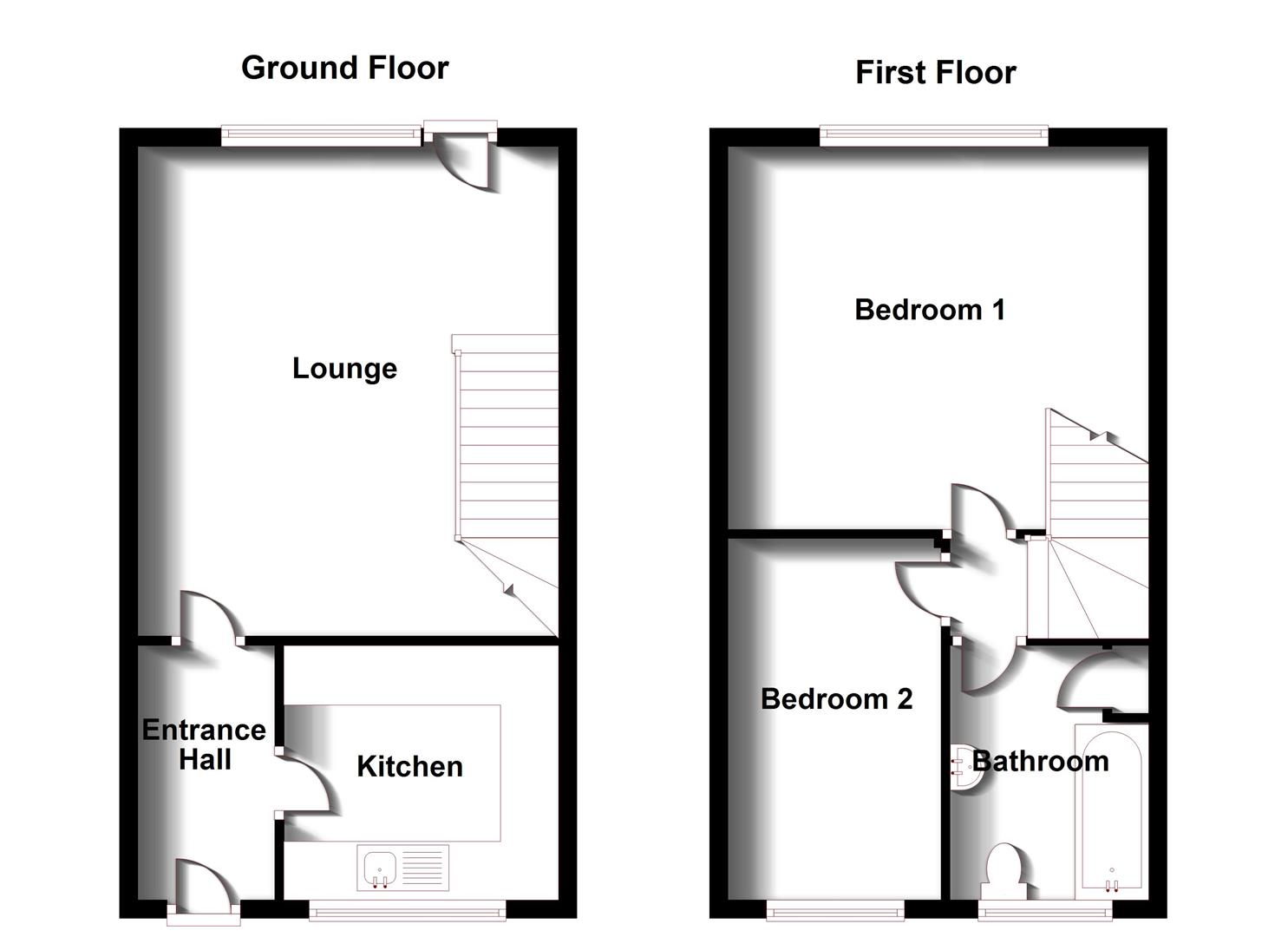 Floorplans For Mosedale, Rugby