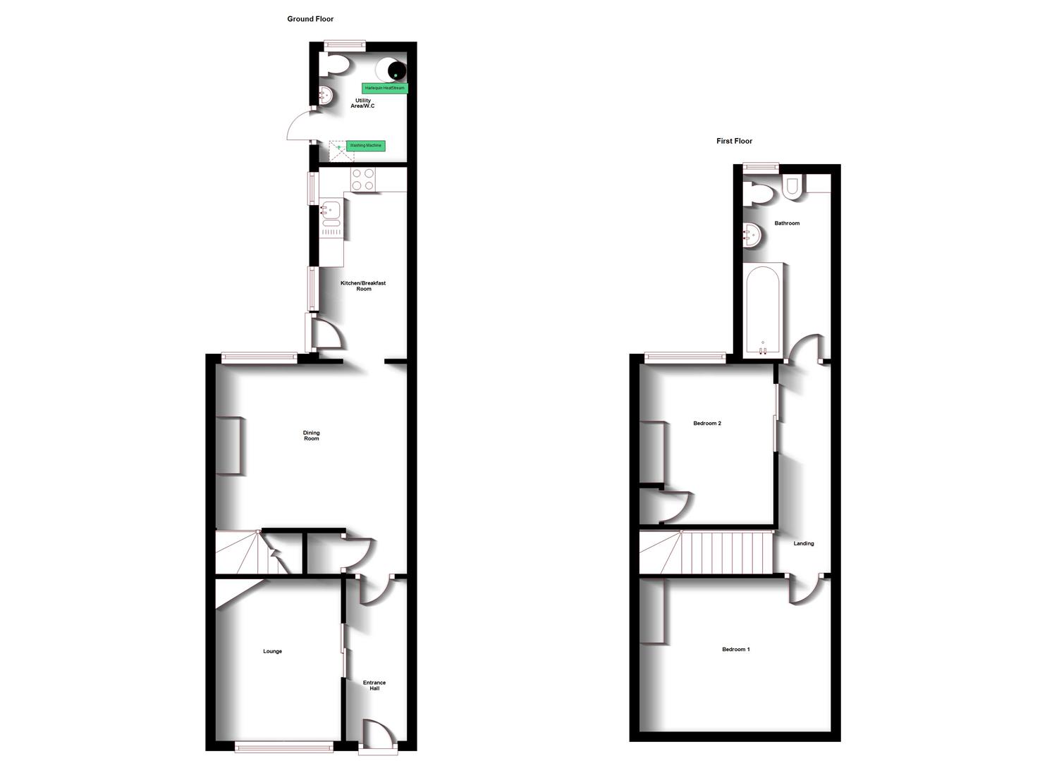 Floorplans For Newland Street, New Bilton Rugby