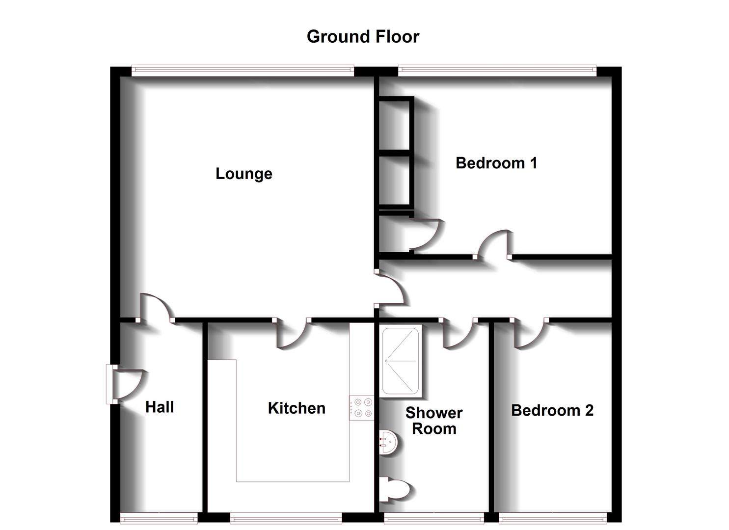 Floorplans For Ash Court, Rugby, Warwickshire