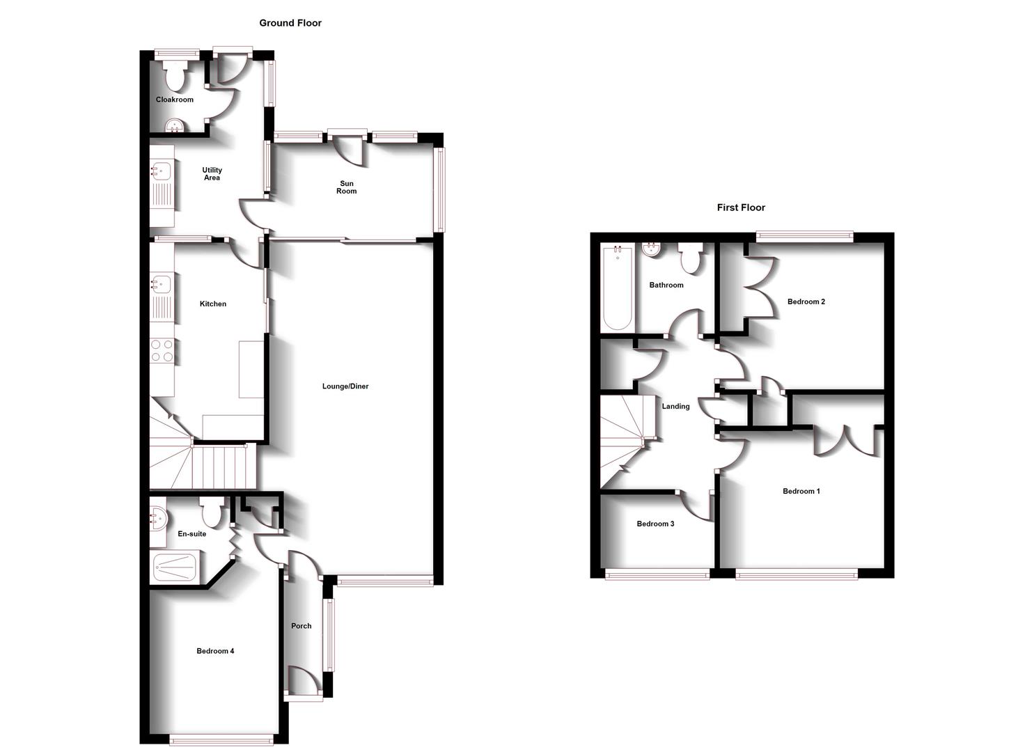 Floorplans For Frobisher Road, Bilton, Rugby