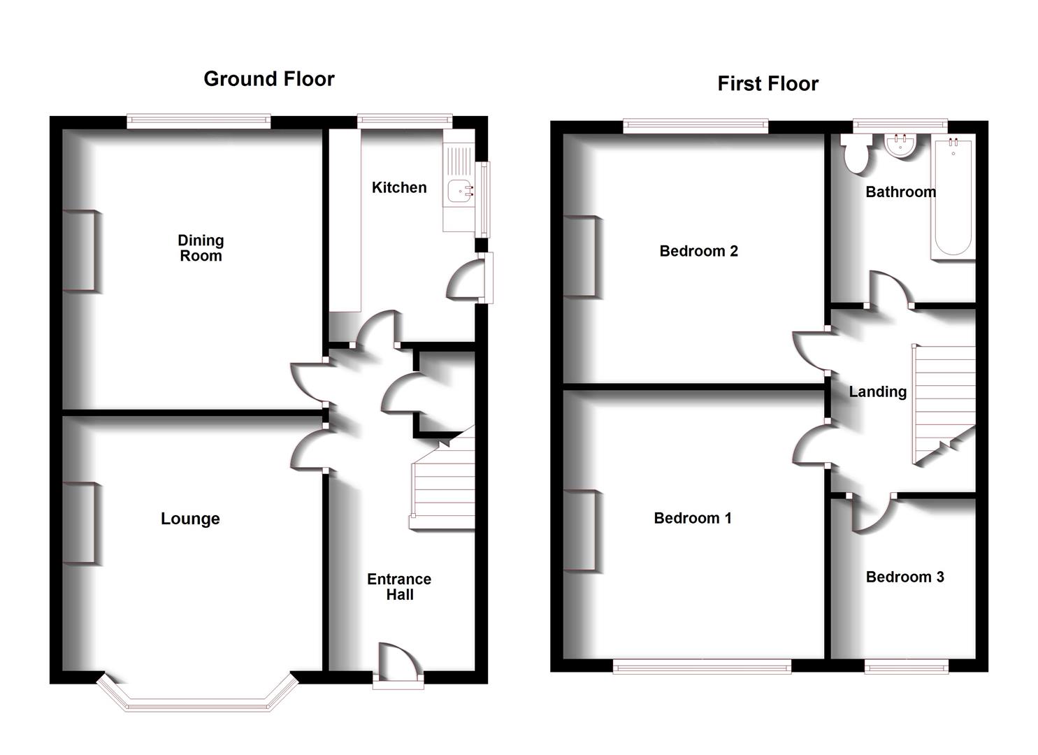 Floorplans For Eastlands Road, Rugby, Warwickshire