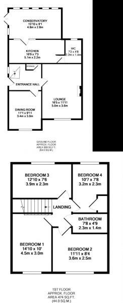 Floorplans For Meadow Road, Newbold, Rugby