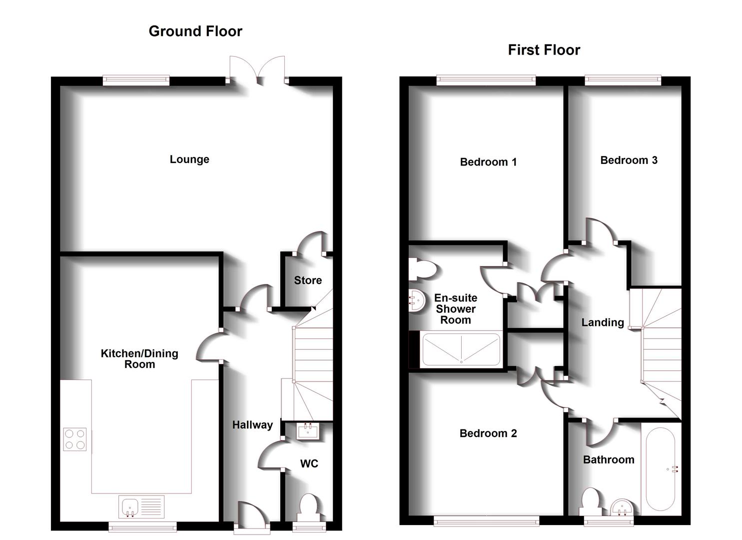 Floorplans For Harrowell Close, Cawston, Rugby