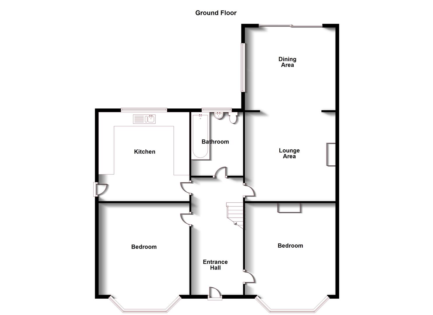 Floorplans For Percival Road, Hillmorton, Rugby