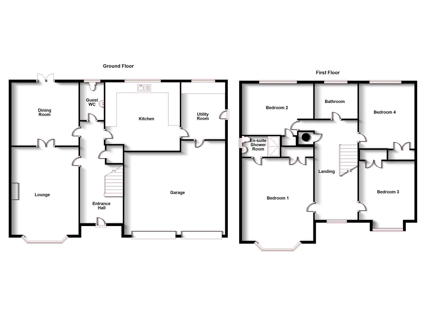 Floorplans For Cornflower Drive, Rugby