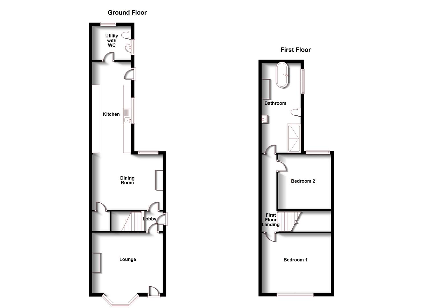 Floorplans For Bilton Road, Bilton, Rugby