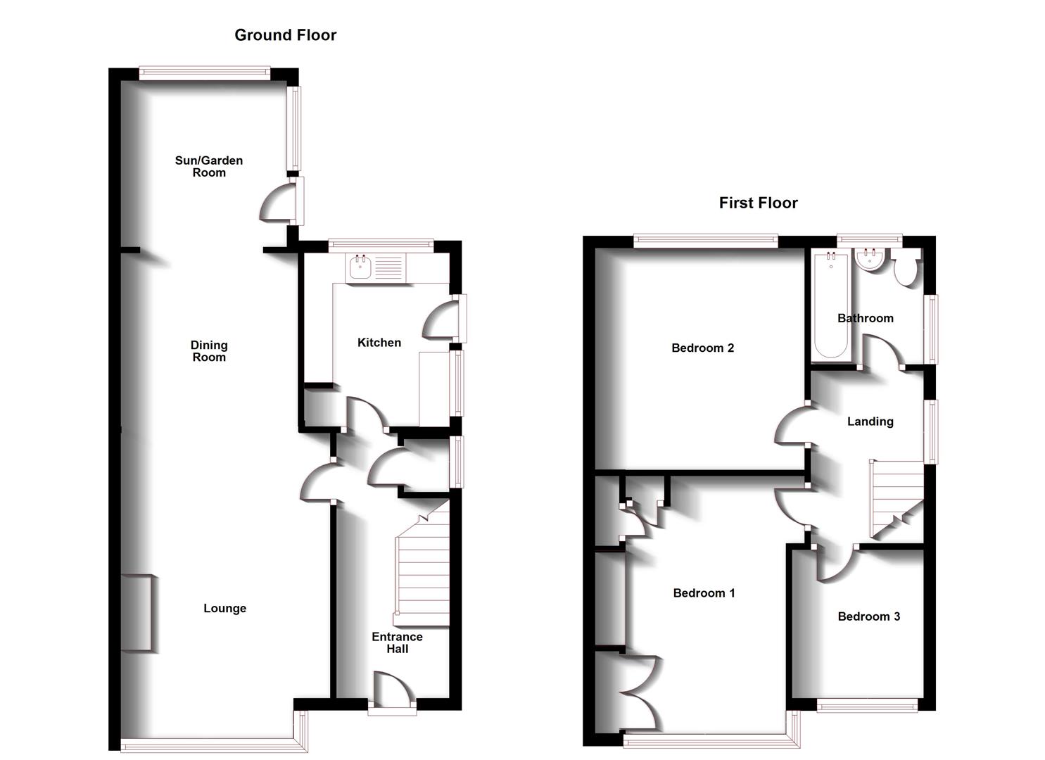 Floorplans For Alwyn Road, Bilton, Rugby