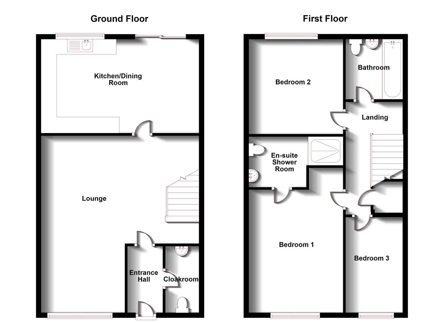 Floorplans For Emerald Close, Ashlawn Gardens, Rugby