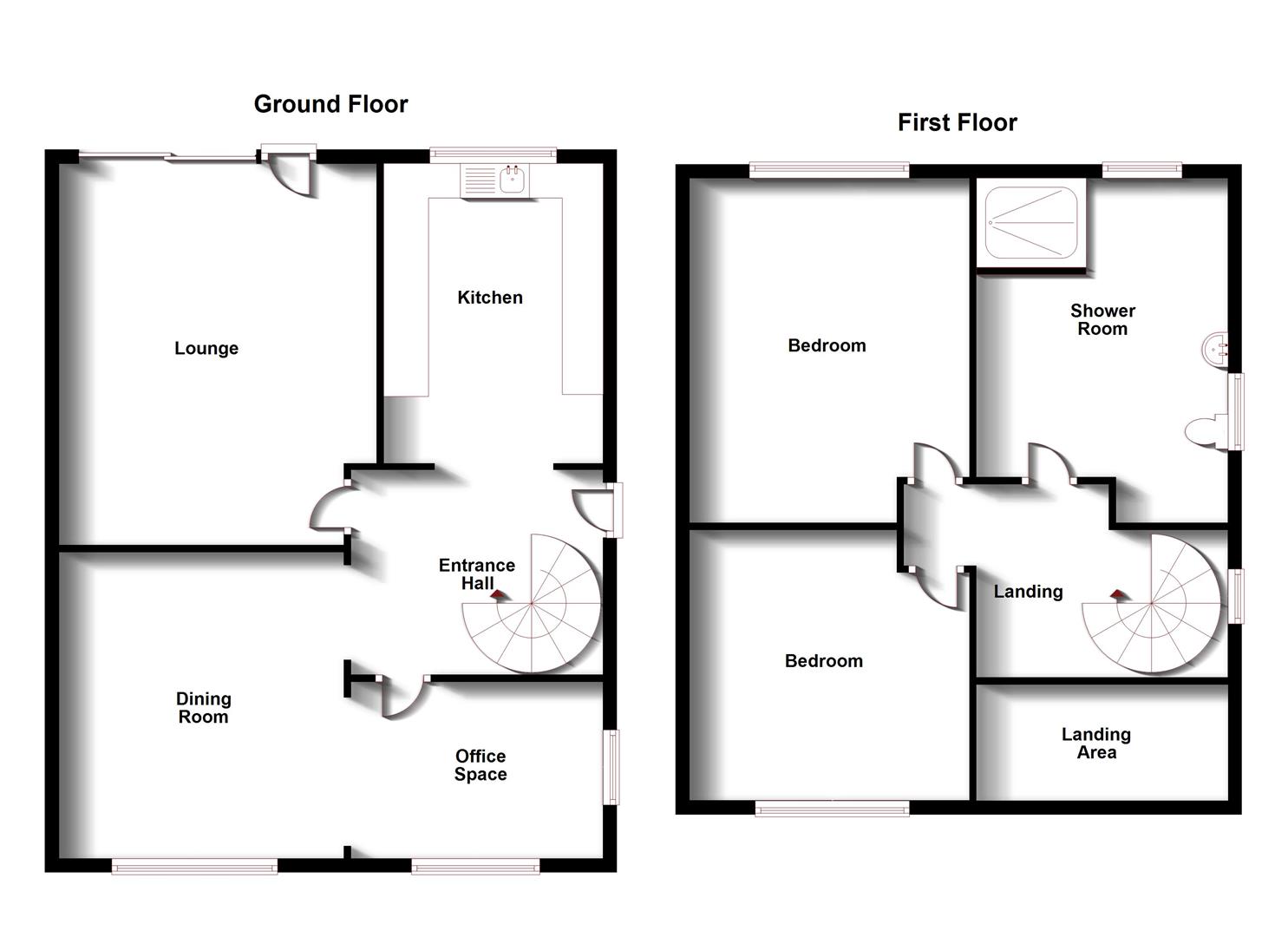 Floorplans For Carlton Road, Rugby, Warwickshire