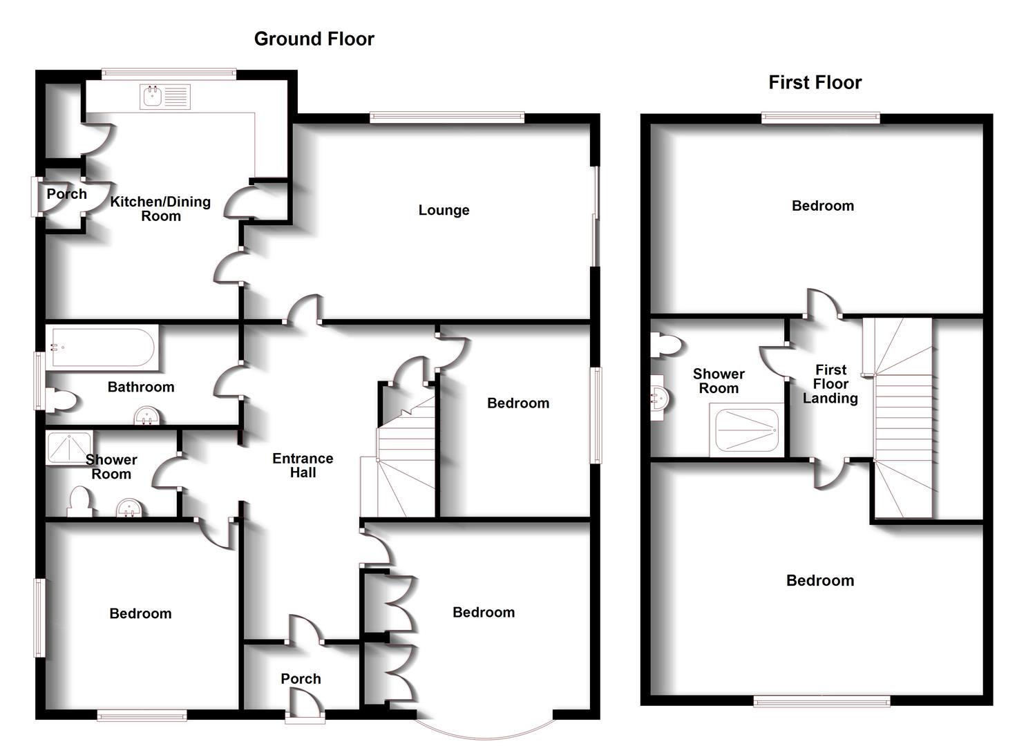 Floorplans For Magdalen Road, Willoughby, Warwickshire