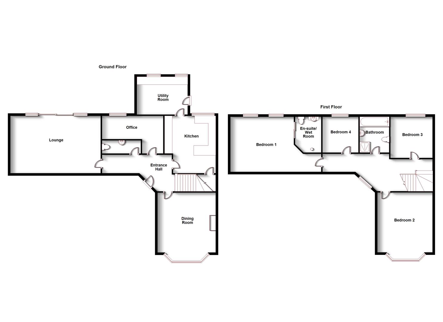 Floorplans For Hampden Way, Bilton, Rugby