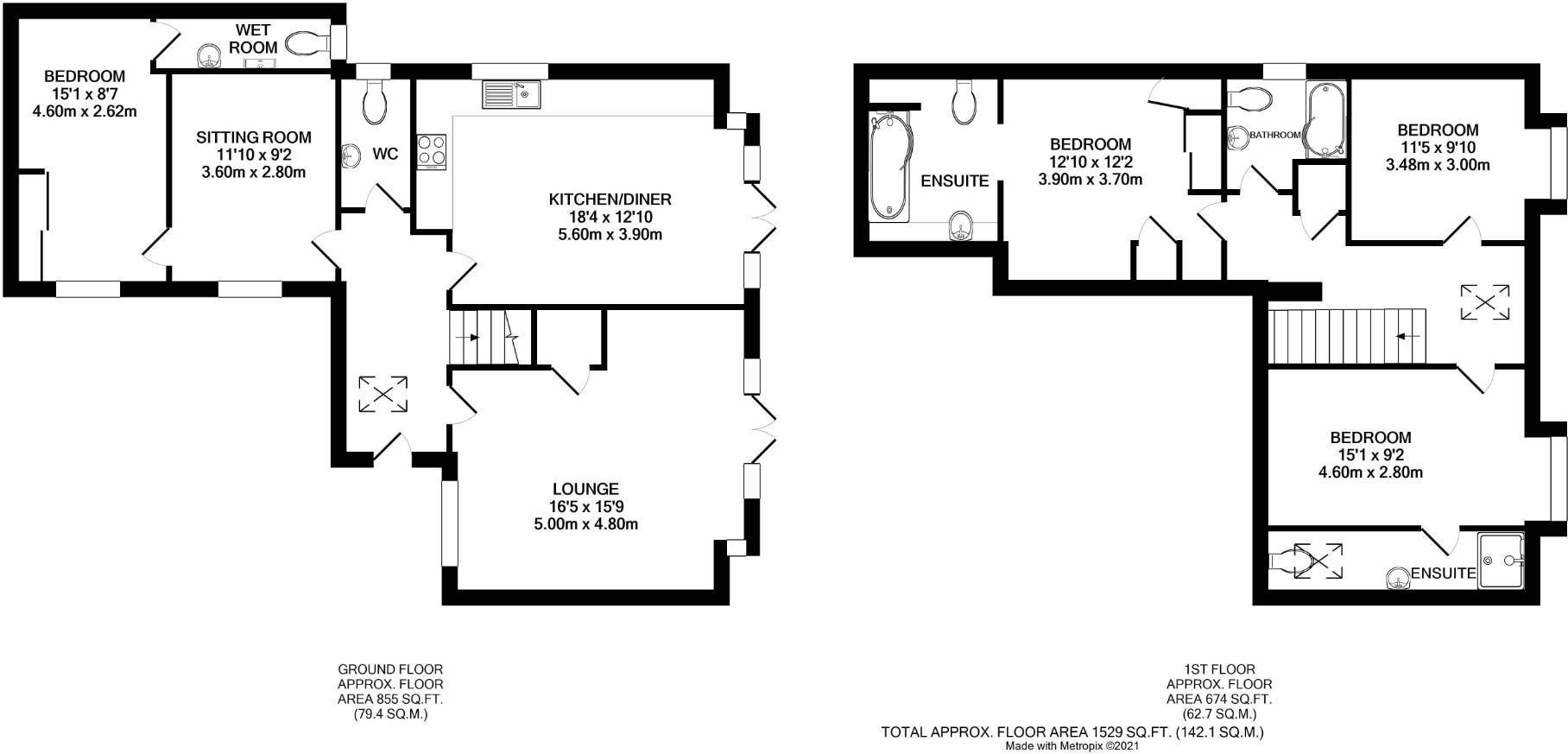 Floorplans For Heather Close, Bilton, Rugby