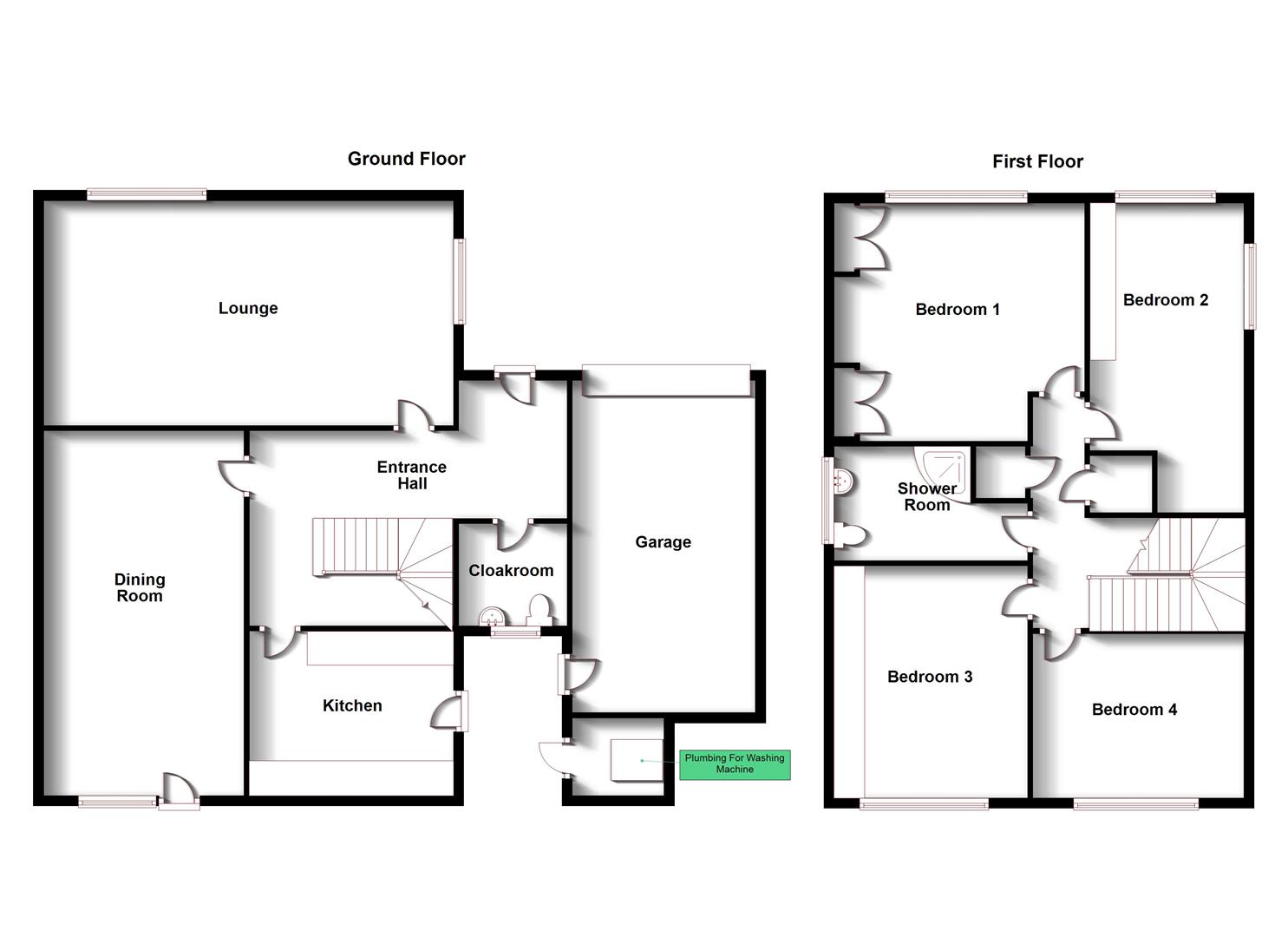 Floorplans For Beech Drive, Rugby