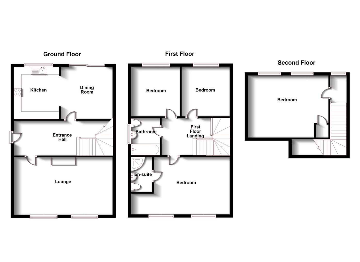 Floorplans For Frobisher Road, Bilton, Rugby