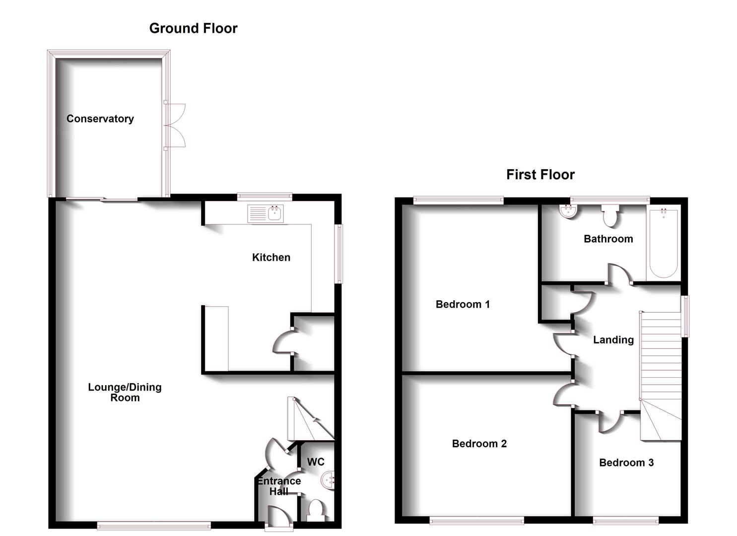 Floorplans For Four Seasons, Frankton, Rugby, Warwickshire